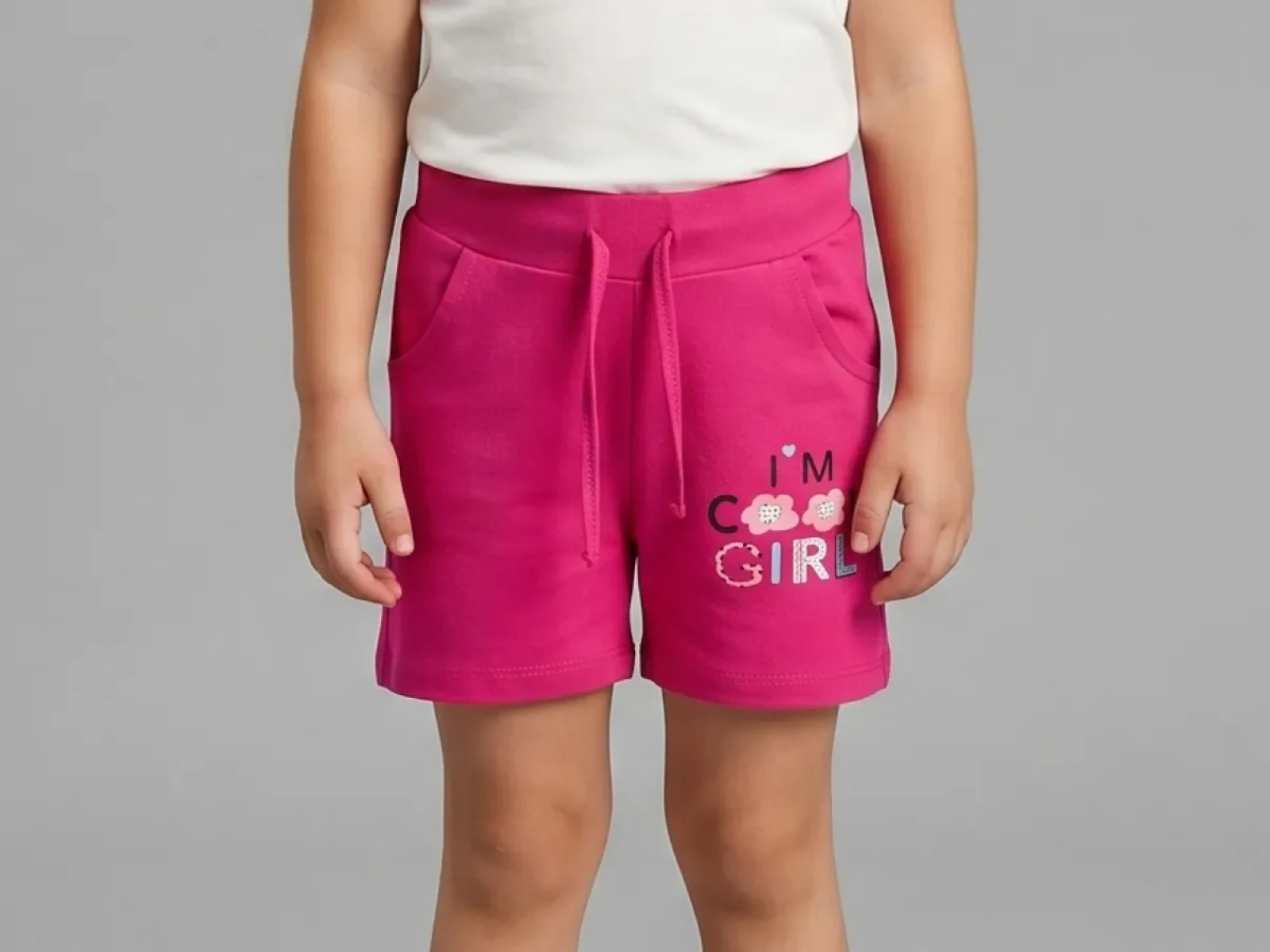 1/4 YAŞ KIZ ŞORT KALP GIRL BASKILI