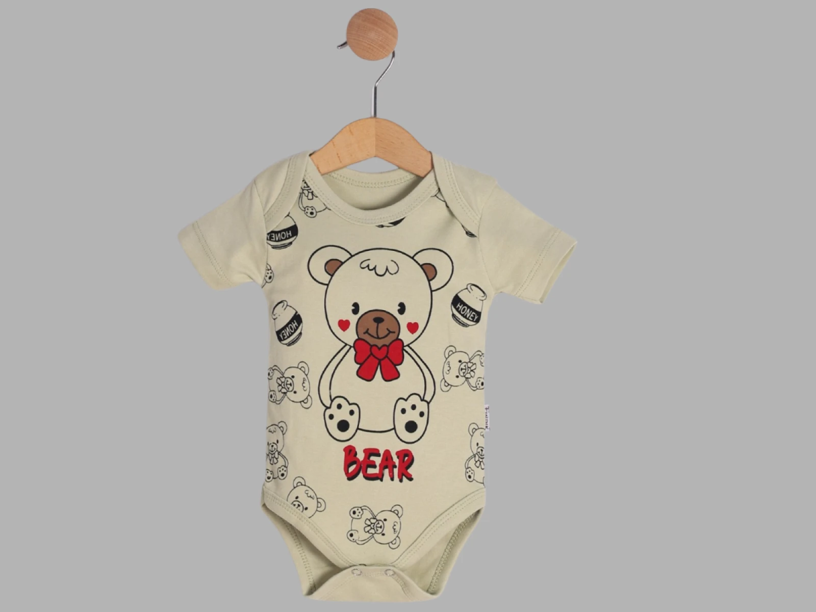 3/18 AY BEBE BADİ KISA KOL AYI BASKILI