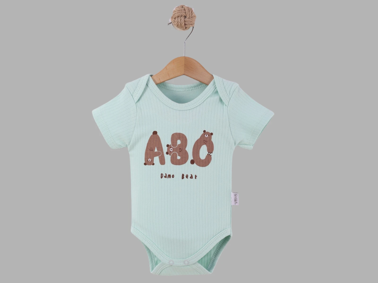 3/18 AY ERKEK BEBE BADİ K/KOL ABC BASKILI