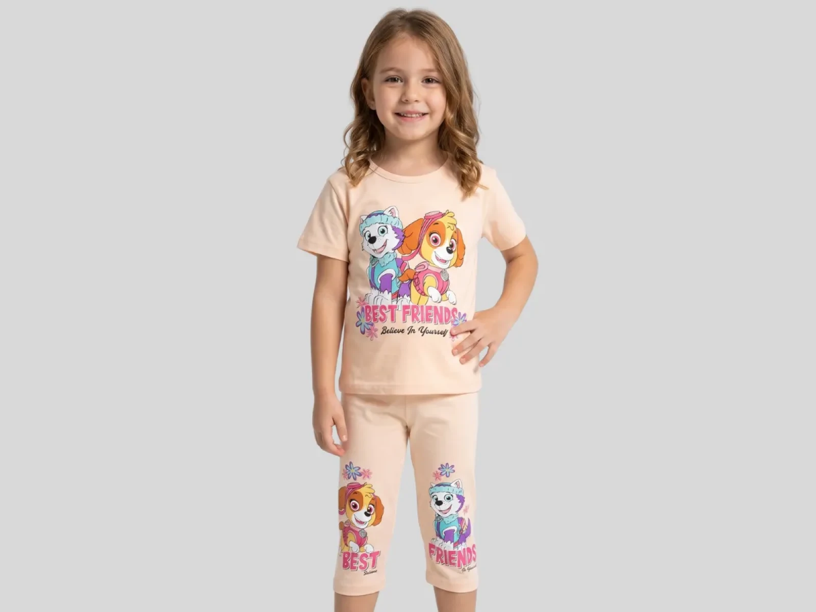 3/6 YAŞ KIZ TAKIM TAYTLI PAW PATROL BEST FRIENDS BASKILI