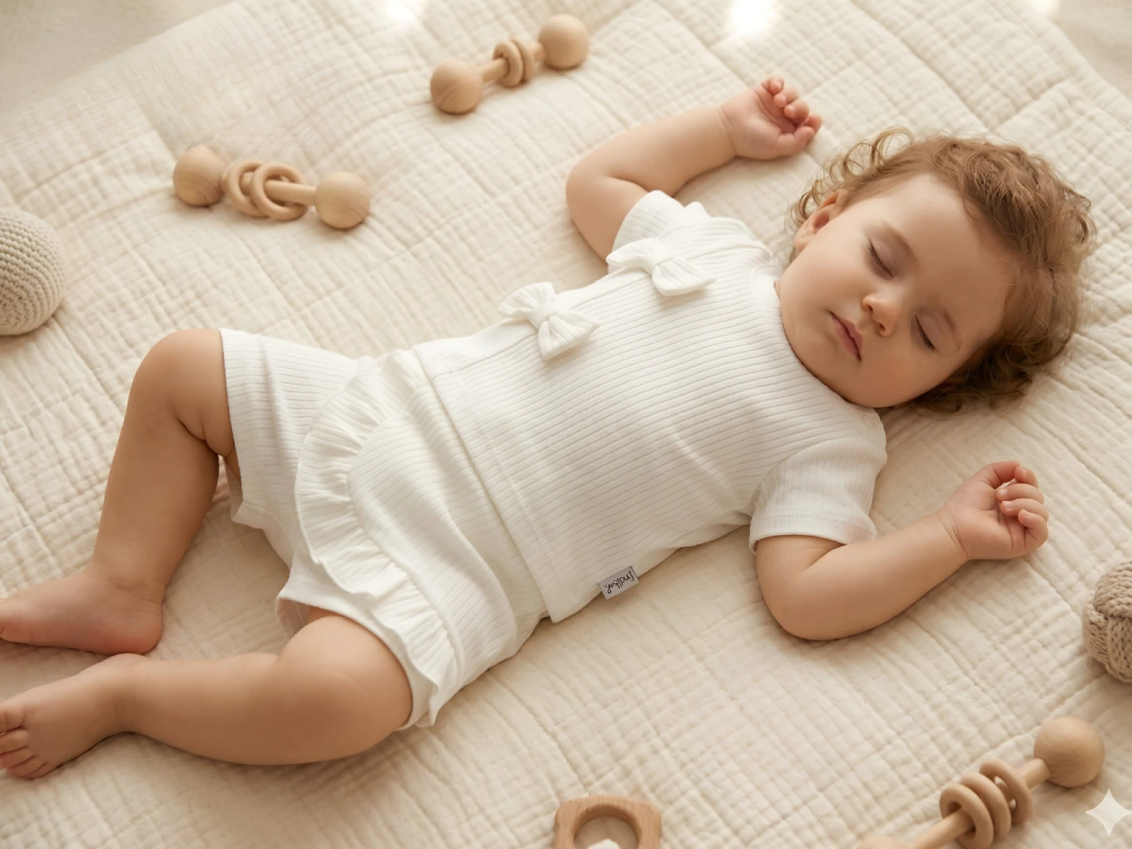 3/9 AY KIZ TAKIM ŞORTLU FİYONKLU