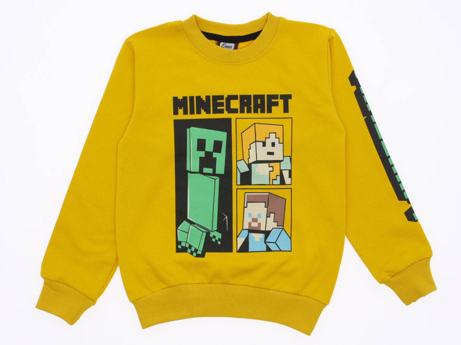 3/6 YAŞ ERKEK SWEAT MİNECRAFT BASKILI 2İP ŞARDONLU