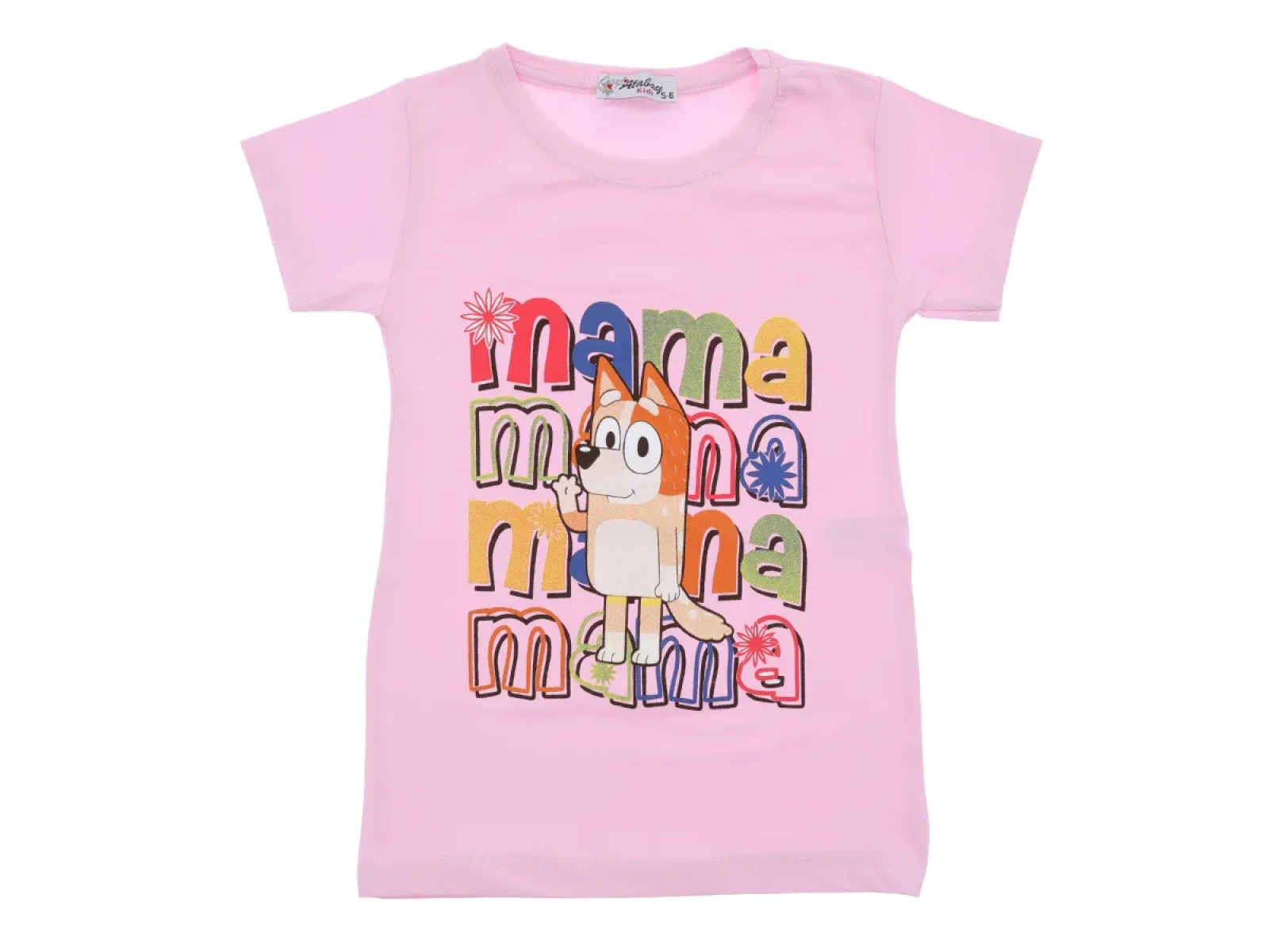 3/6 YAŞ KIZ TSHİRT BLUEY MAMA BASKILI