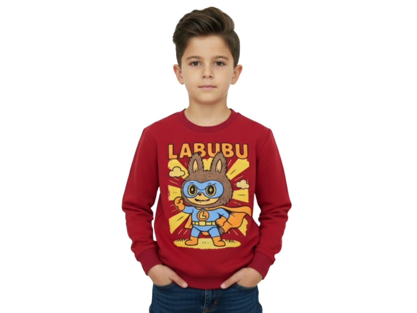 5/8 YAŞ ERKEK BLUZ LABUBU BASKILI