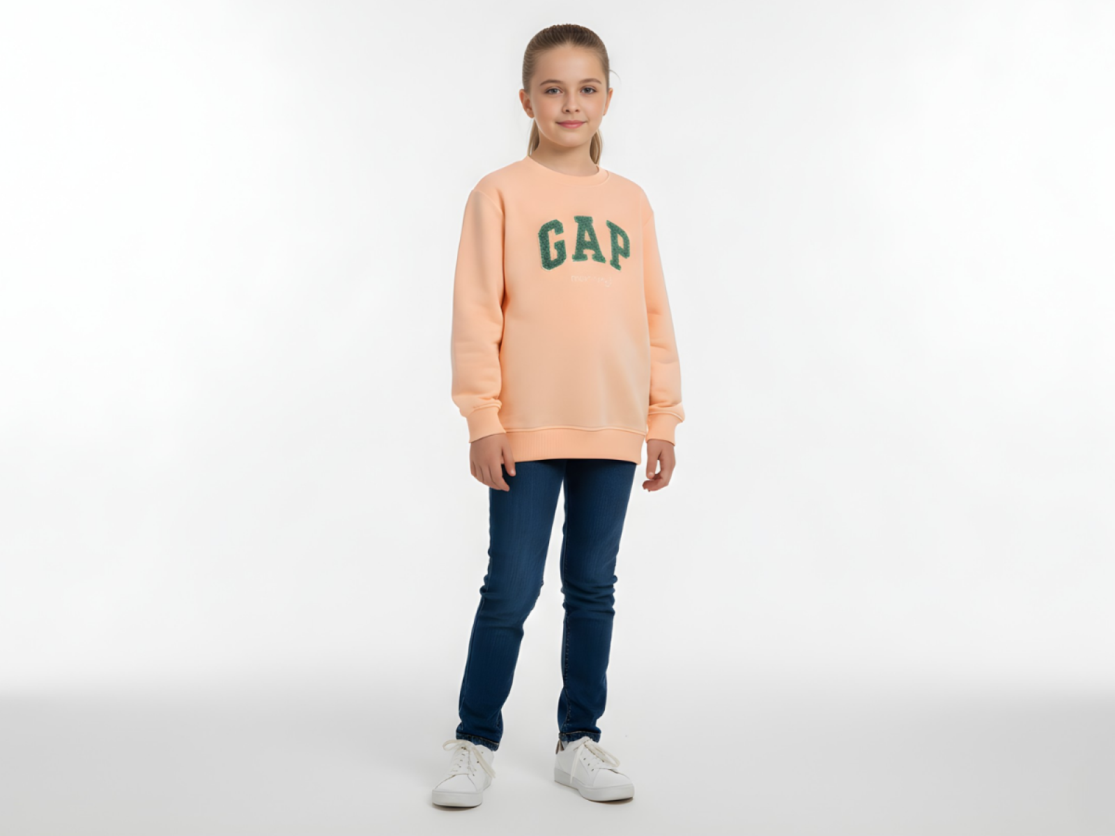 5/8 YAŞ KIZ BLUZ GAP MORNİNG NAKIŞLI
