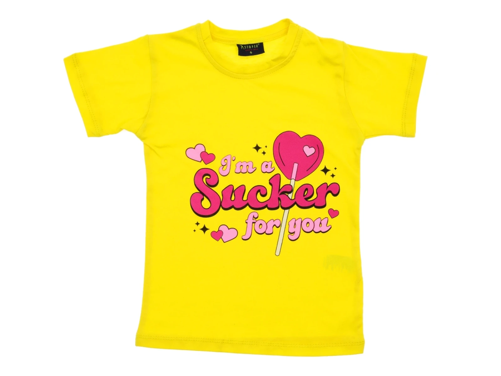 1/4 YAŞ KIZ TSHİRT IM A SUCKER FOR YOU BASKILI