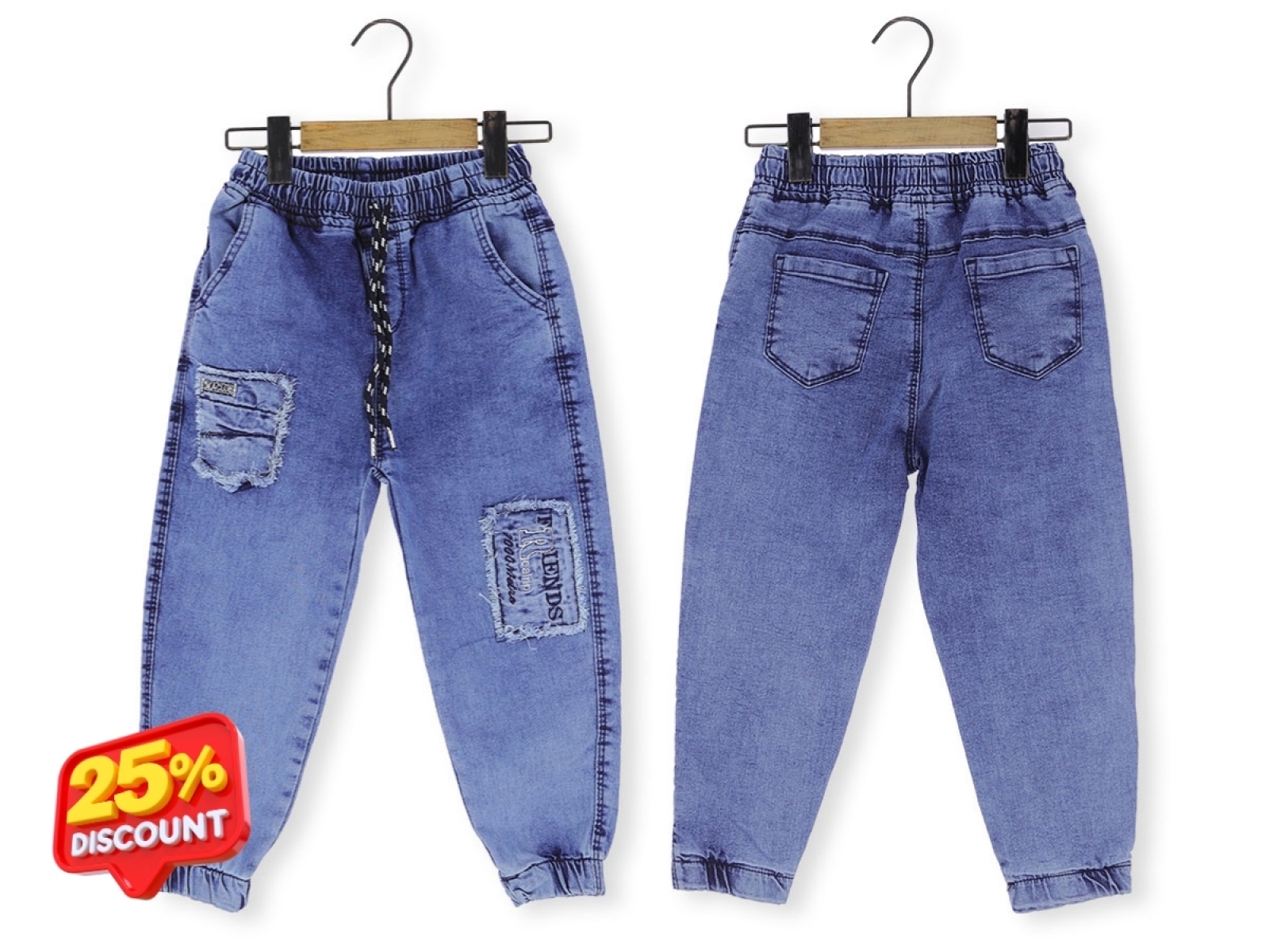 8/12 YAŞ ERKEK PANTOLON KOT LASTİKLİ