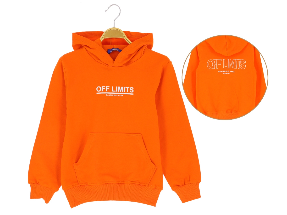 9/12 YAŞ ERKEK SWEAT KAPŞONLU OFF LIMITS BASKILI 2 İP ŞRD