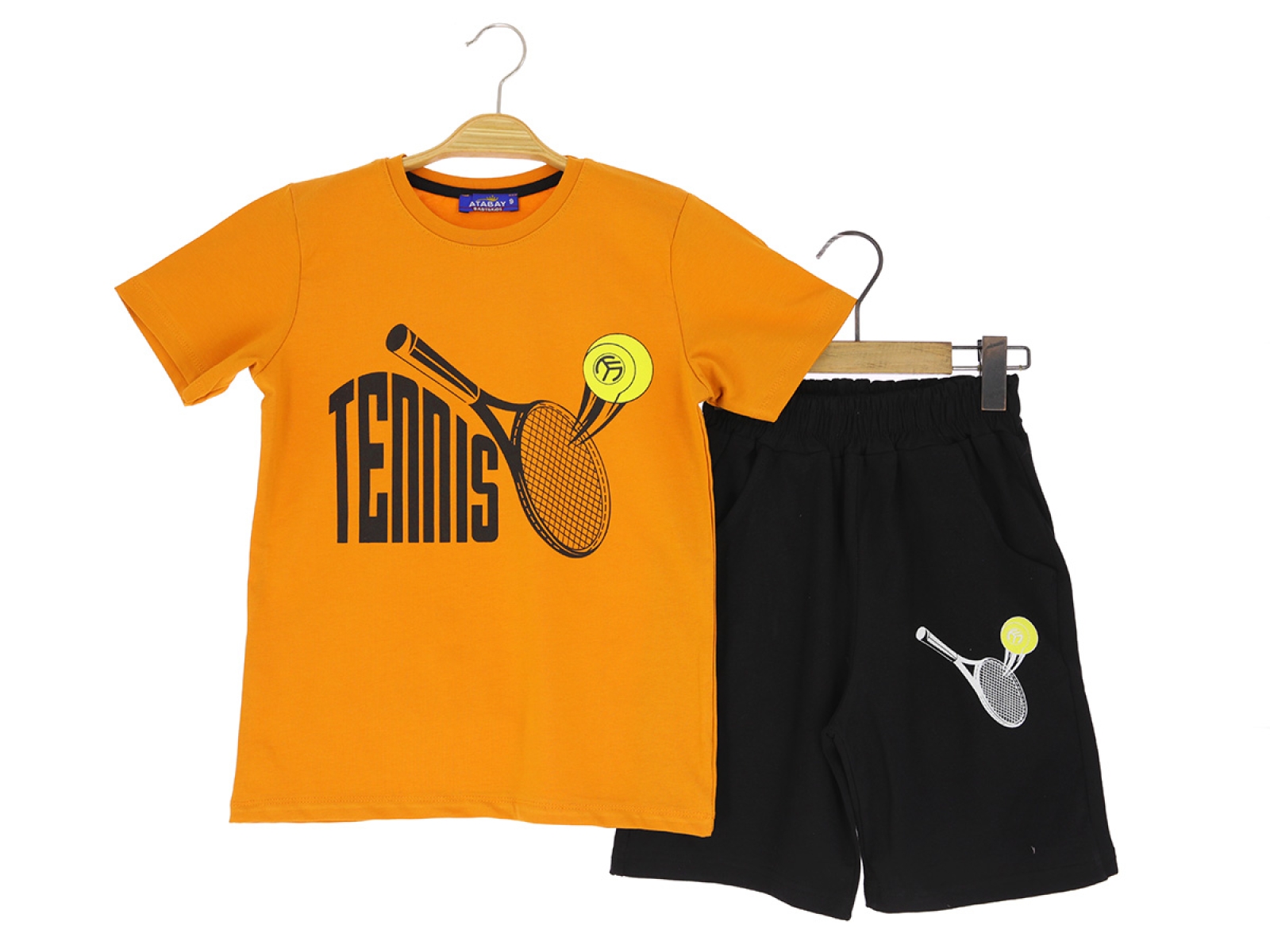 9/12 YAŞ ERKEK TAKIM ŞORTLU TENNIS BASKILI 36/1 SÜPREM