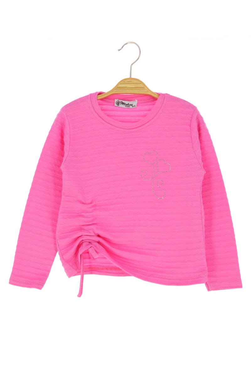 5/8 YAŞ KIZ BLUZ KALP TAŞLI