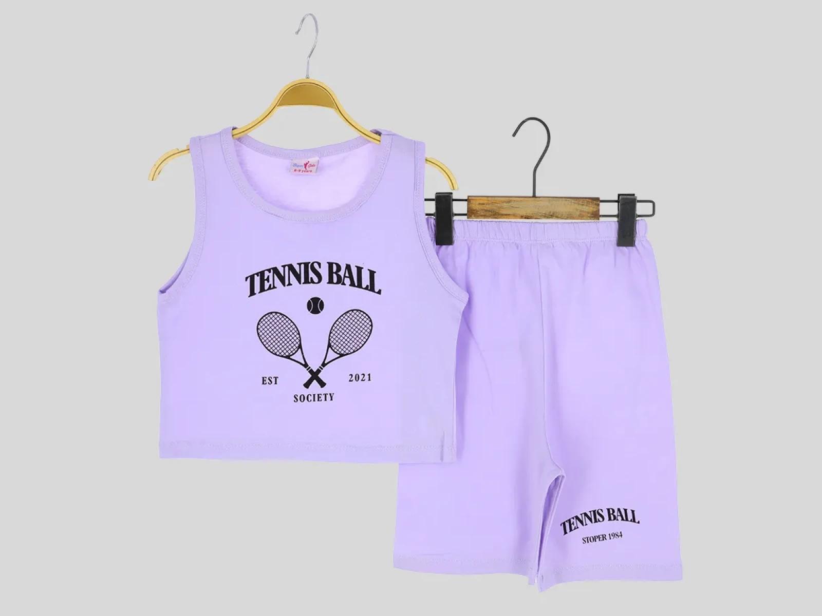 13/16 YAŞ KIZ TAKIM ŞORTLU TENNIS BALL BASKILI
