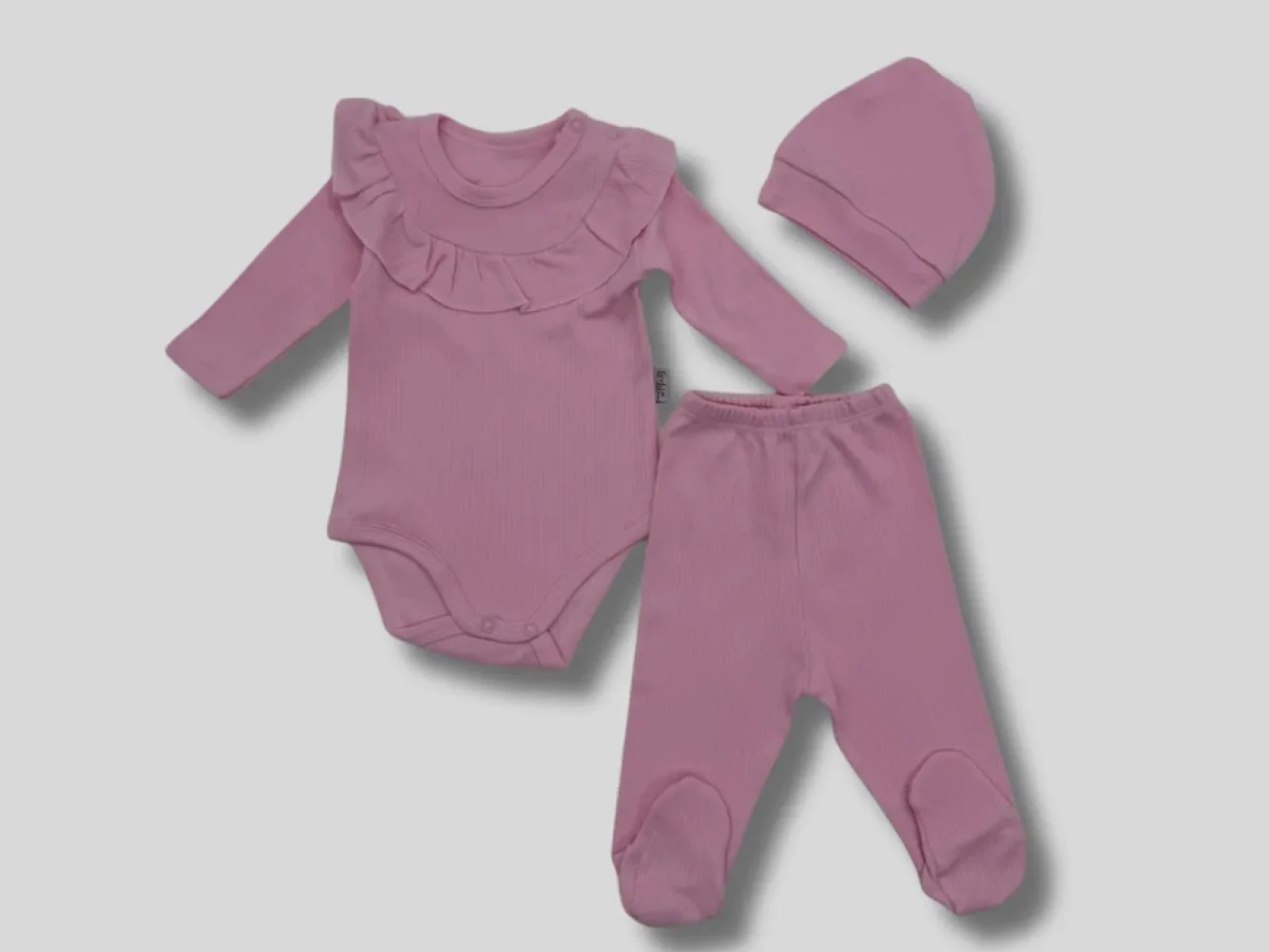 3/9 AY BEBE KIZ TAKIM 3\'LÜ BADİLİ