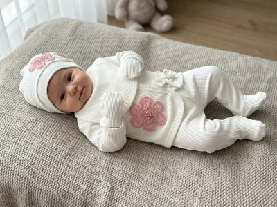 0/6 AY BEBE KIZ TAKIM 5\'Lİ PAPATYALI
