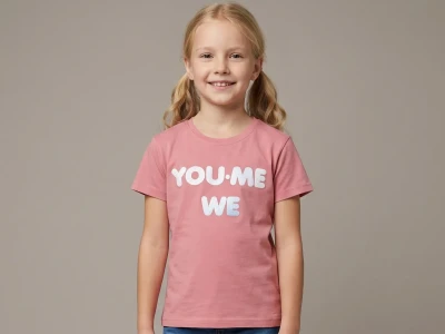 13/16 YAŞ KIZ TSHİRT YOU ME WE BASKILI