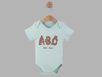 3/18 AY ERKEK BEBE BADİ K/KOL ABC BASKILI