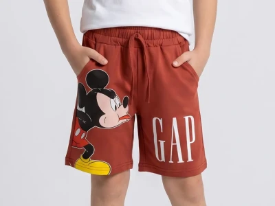 7/10 YAŞ ERKEK ŞORT CEPLİ MİCKEY GAP BASKILI